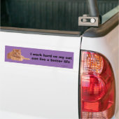 Ich arbeite schwer autoaufkleber (Auf Lkw)
