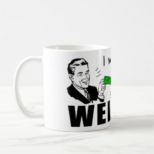 Ich arbeite schwer, um Slackers auf Kaffeetasse