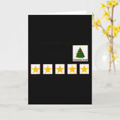 Ich arbeite über Weihnachtsferien 5 Sterne Weihnac Karte (Gelbe Blume)