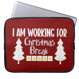 Ich arbeite über Weihnachtsferien Lustiger Sarkasm Laptopschutzhülle
