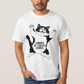 Ich arbeite, um Müll zu essen, Katzen-Fitness T-Shirt