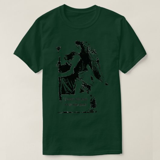 Ich arbeite zu hart Angel T-Shirt (Design vorne)