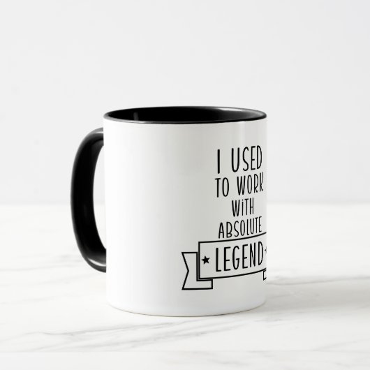 Ich arbeitete früher mit absoluten Legenden Tasse (Vorderseite Links)