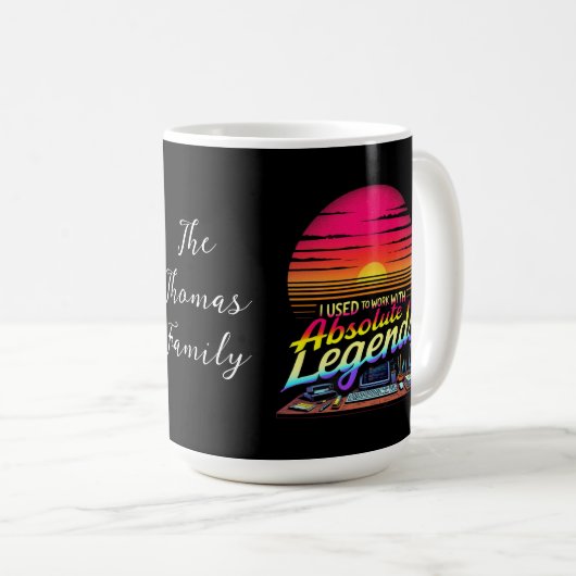 Ich arbeitete früher mit absoluten Legends Kaffeetasse (VorderseiteRechts)