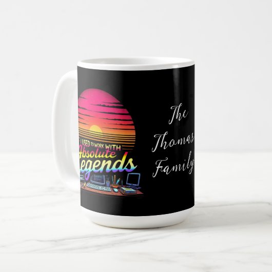 Ich arbeitete früher mit absoluten Legends Kaffeetasse (Vorderseite Links)