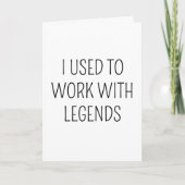 Ich arbeitete früher mit Legends 10 Coworker Foto Karte (Vorderseite)