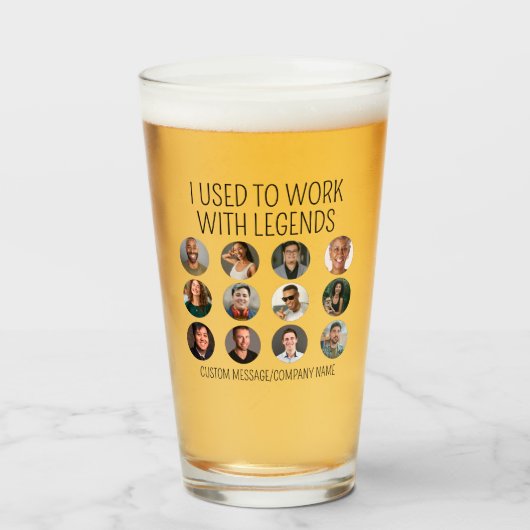 Ich arbeitete früher mit Legends 12 Coworker Foto Glas (Vorne (Gefüllt))
