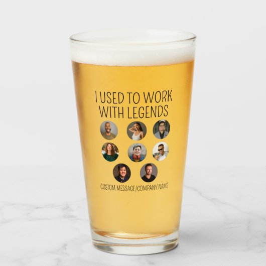 Ich arbeitete früher mit Legends 8 Coworker Foto Glas (Vorne (Gefüllt))