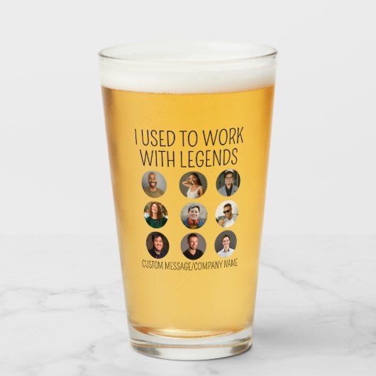 Ich arbeitete früher mit Legends 9 Coworker Foto Glas (Vorne (Gefüllt))