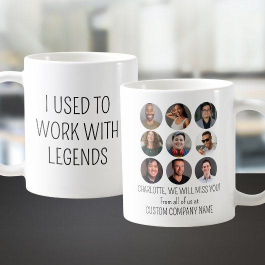 Ich arbeitete früher mit Legends 9 Coworker Foto Kaffeetasse