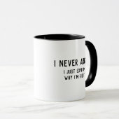 ICH ARGUE NIEMALS FUNNY MUG TASSE (VorderseiteRechts)