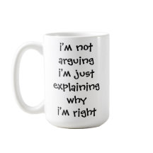 Ich argumentiere nicht, dass er nur erklärt, warum