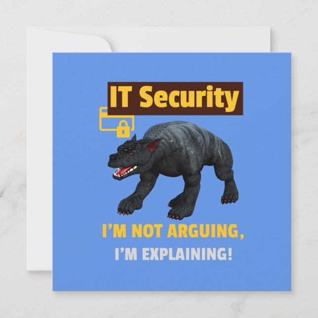 Ich argumentiere nicht, dass ich Funny IT Security (Vorderseite)