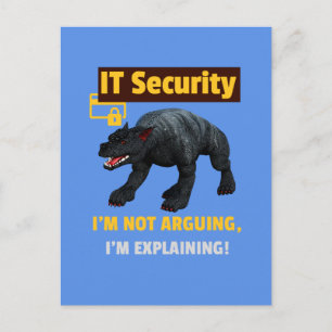 Ich argumentiere nicht, dass ich Funny IT Security Feiertagspostkarte