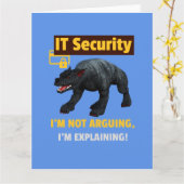 Ich argumentiere nicht, dass ich Funny IT Security Karte (Gelbe Blume)
