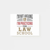 Ich argumentiere nicht, dass ich für Jurastudium p Post-it Klebezettel (Vorderseite)