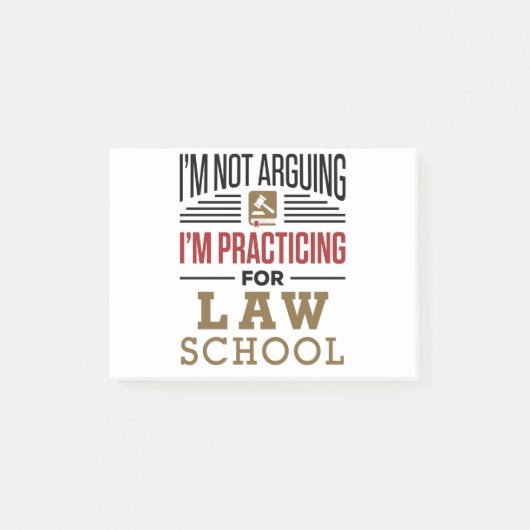 Ich argumentiere nicht, dass ich für Jurastudium p Post-it Klebezettel (Vorderseite)