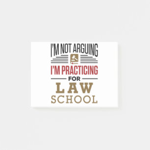 Ich argumentiere nicht, dass ich für Jurastudium  Post-it Klebezettel