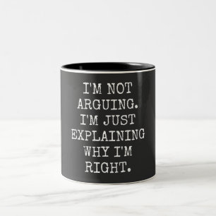 Ich argumentiere nicht, dass ich nur erkläre, waru zweifarbige tasse