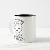 Ich argumentiere nicht, ich erkläre einfach Gesche Zweifarbige Tasse (Vorderseite Links)