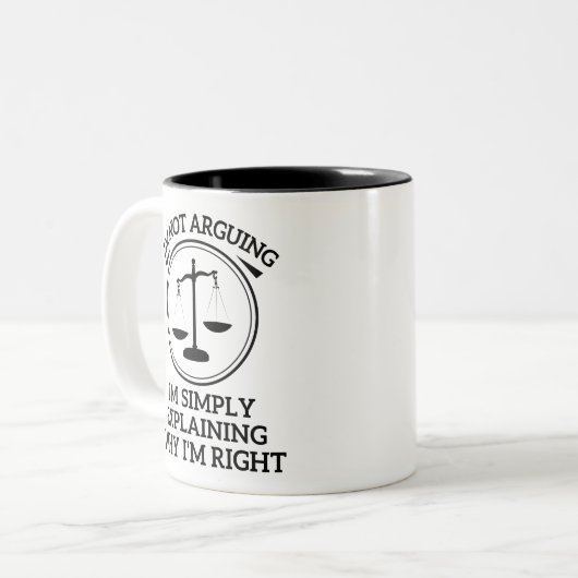 Ich argumentiere nicht, ich erkläre einfach Gesche Zweifarbige Tasse (Vorderseite Links)