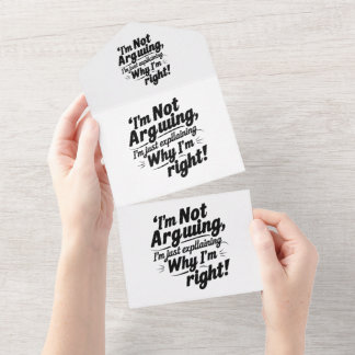 Ich argumentiere nicht, ich erkläre nur, warum ich all in one einladung