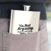 Ich argumentiere nicht, ich erkläre nur, warum ich flachmann (Beispiel)