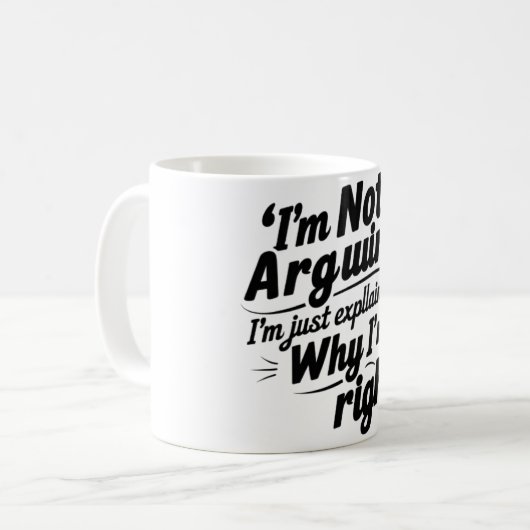 Ich argumentiere nicht, ich erkläre nur, warum ich kaffeetasse (Vorderseite Links)