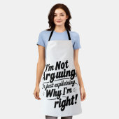 Ich argumentiere nicht, ich erkläre nur, warum ich schürze (Getragen)