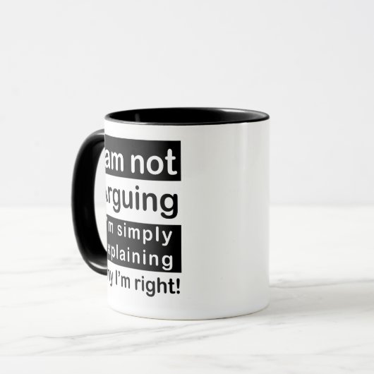 ICH ARGUMENTIERE NICHT TASSE (Vorderseite Links)