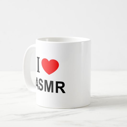 ICH ❤️ ASMR I LIEBE ASMR I HERZ ASMR. KAFFEETASSE (Vorderseite Links)