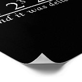 Ich aß acht Stück Pi und es war köstlich Poster (Ecke)