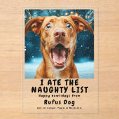 Ich aß das schmutzige Weihnachtsgebäck auf der Lis Acryleinladungen (Vorderseite)