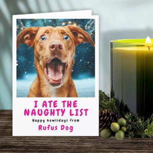 Ich aß das schmutzige Weihnachtsgebäck auf der Lis Feiertagskarte