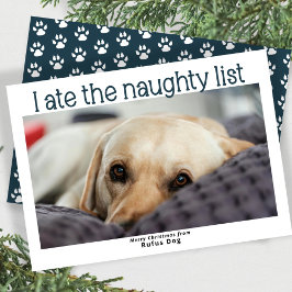 Ich aß das schmutzige Weihnachtsgebäck auf der Lis Feiertagskarte