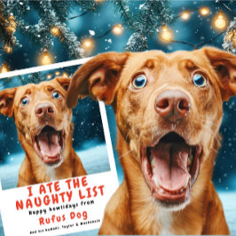 Ich aß das schmutzige Weihnachtsgebäck auf der Lis Feiertagskarte