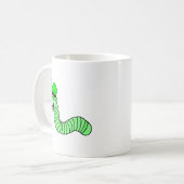Ich aß den Wurm Kaffeetasse (Vorderseite Links)