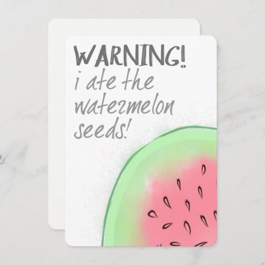 Ich aß die Watermelon Samen Schwangerschaft Ankünd Ankündigung (Vorne/Hinten)