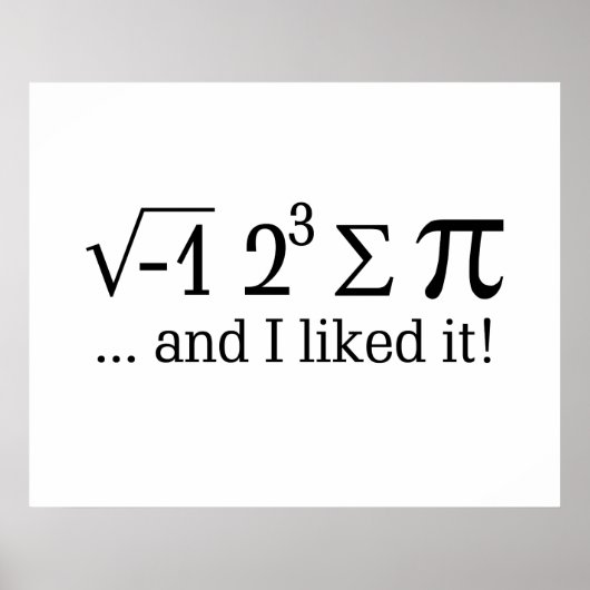 Ich aß etwas Kuchen und ich mochte es Typografie Poster (Vorne)