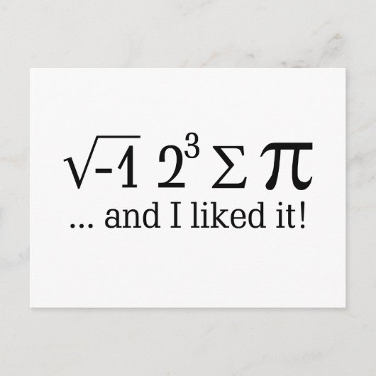 Ich aß etwas Kuchen und ich mochte es Typografie Postkarte (Vorderseite)