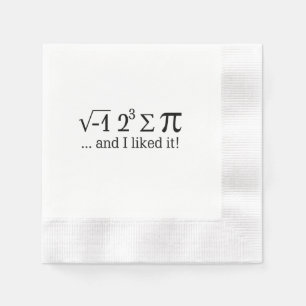 Ich aß etwas Torte und ich mochte es Typografie Serviette