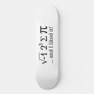 Ich aß etwas Torte und ich mochte es Typografie Skateboard