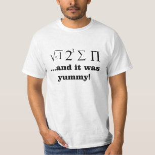 Ich aß irgendeinen nerdy Mathe-T - Shirt der Torte