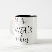 Ich aß Santa-Kekse Zweifarbige Tasse (Vorderseite Links)
