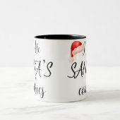 Ich aß Santa-Kekse Zweifarbige Tasse (Mittel)
