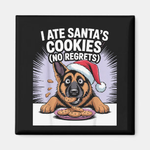 Ich aß Santas Kekse Welpe Lustiges Weihnachten Deu Magnet