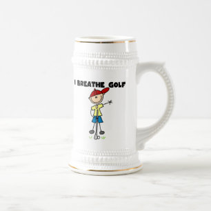 Ich atme Golf Bierglas