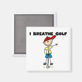 Ich atme Golf Magnet (Vorderseite/Rückseite)