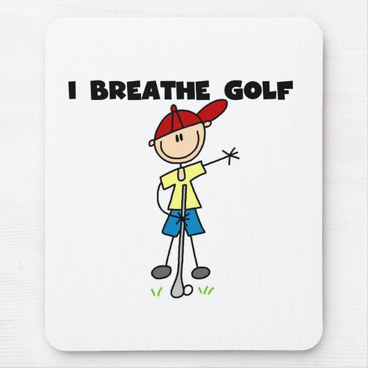 Ich atme Golf Mousepad (Vorne)