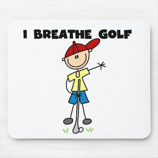 Ich atme Golf Mousepad (Vorne)